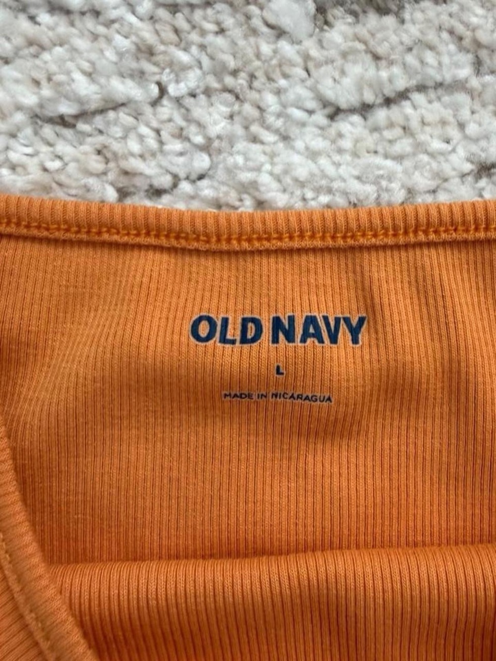 Old Navy Ribbed Square Neck Tank Top - Orange - Picture 2 of 2